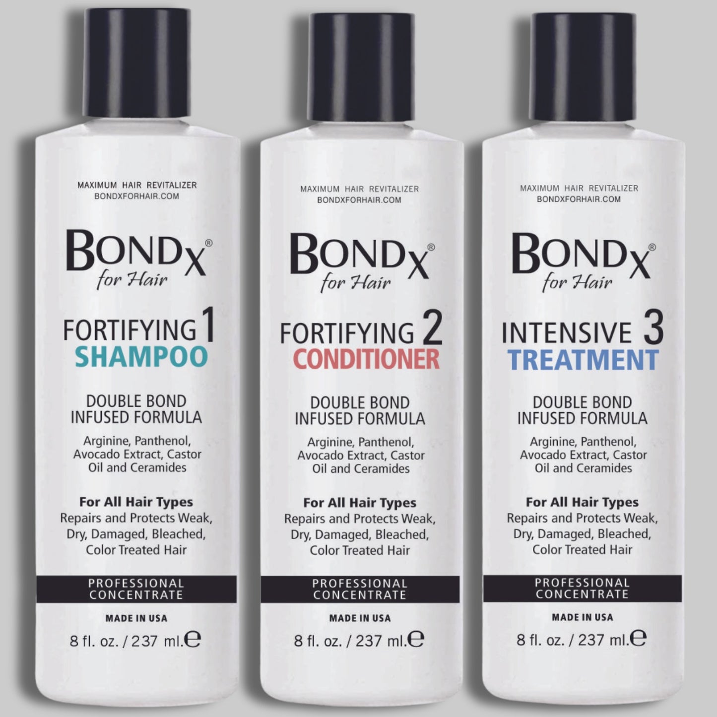 BondX Set 3 Steps: Shampoo + Conditioner + Intense Treatment