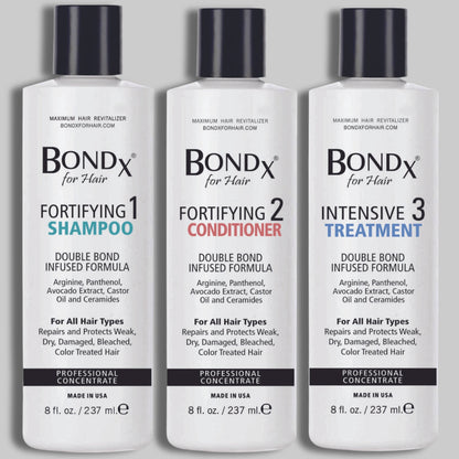BondX Set 3 Steps: Shampoo + Conditioner + Intense Treatment